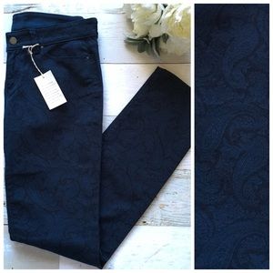 NWT Ann Taylor Paisley Print Modern Fit Jeans